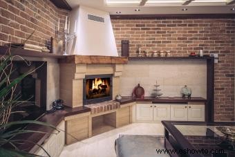 7 formas elegantes de decorar una chimenea de esquina