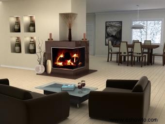 7 formas elegantes de decorar una chimenea de esquina