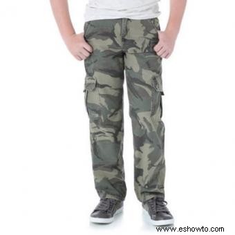 Pantalones cargo de camuflaje para niños 