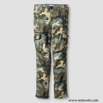 Pantalones cargo de camuflaje para niños 