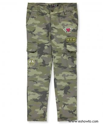 Pantalones cargo de camuflaje para niños 