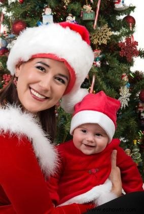 Vestidos navideños a juego de madre e hija