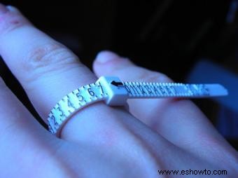 Tabla imprimible de tallas de anillos