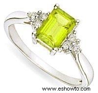 Anillos de compromiso de peridoto