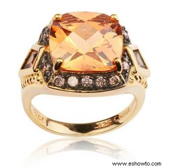 Comprar anillos de diamantes marrones de imitación