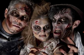 Tres formas de maquillar a un zombi