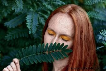 Maquillaje que combina con cabello rojo