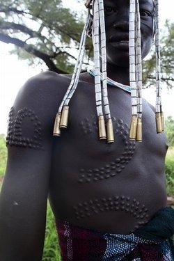 Arte corporal tribal africano