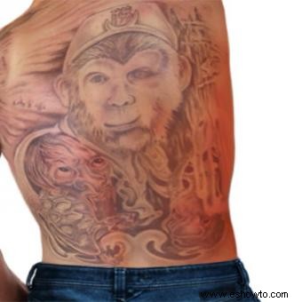 Tatuaje de mono chino