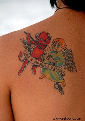 Tatuajes de ángeles y demonios