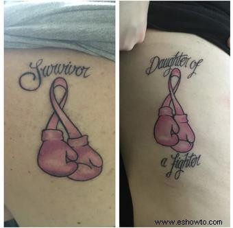 Tatuajes a juego de madre e hija