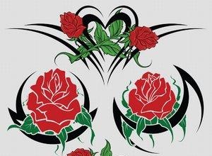 Tatuajes de rosas tribales