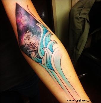 Diseños de tatuaje de luna de agua