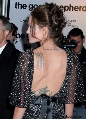Significados del tatuaje de Angelina Jolie