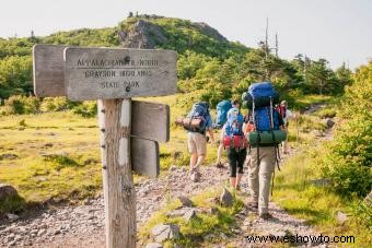 Grupos de senderismo en el sendero de los Apalaches