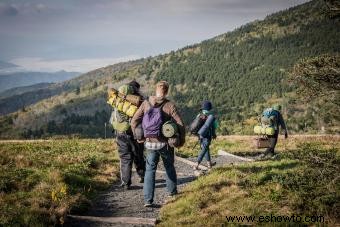 Grupos de senderismo en el sendero de los Apalaches