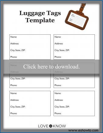 ¿Qué debo poner en las etiquetas de equipaje?