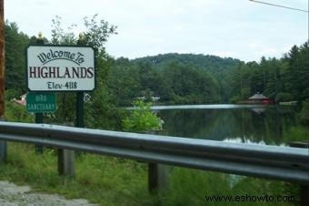 De visita en Highlands, Carolina del Norte