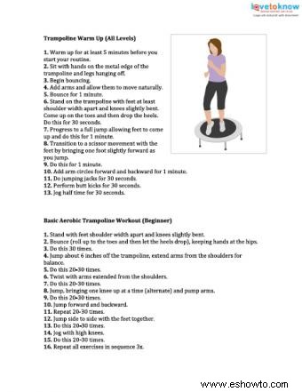 Rutinas de ejercicios de trampolín