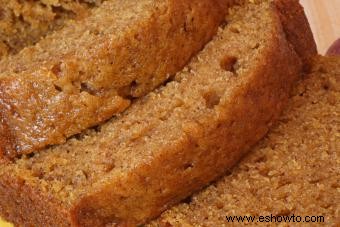 Pan de calabaza sin gluten