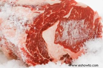 Descongele carne de forma segura