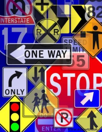Aprender la seguridad de las señales de tráfico