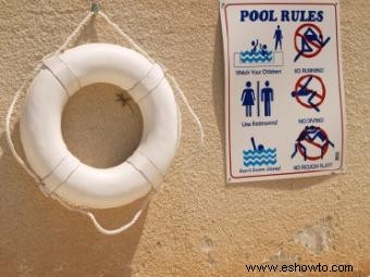 Señal de seguridad de la piscina 