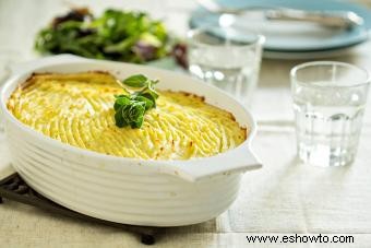 Receta vegana de pastel de pastor con berenjena