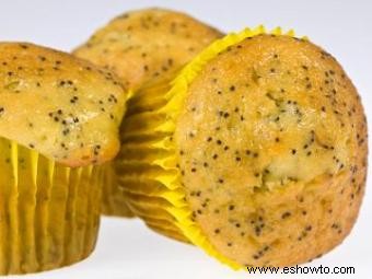 Muffins de semillas de amapola y limón sin huevo Recetas para un sabroso manjar