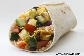 Recetas de burritos veganos para el desayuno (frijoles negros o tofu)