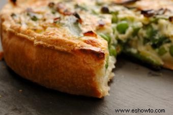 Quiche vegetariana de Sandra Lee:recetas rápidas y sabrosas