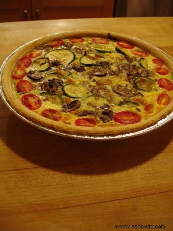 Quiche vegetariana de Sandra Lee:recetas rápidas y sabrosas