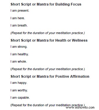 9 guiones de meditación guiada:breve + larga