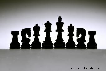 Lista de piezas de ajedrez:sus nombres y cómo se mueven