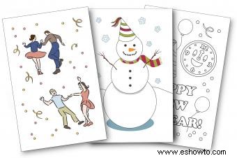 Diseños de tarjetas de Año Nuevo