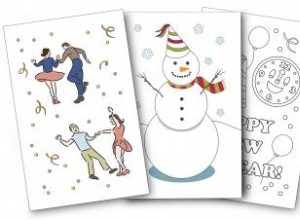 Diseños de tarjetas de Año Nuevo