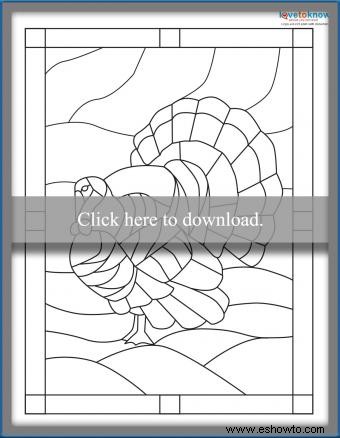Patrones de vidrieras de Acción de Gracias