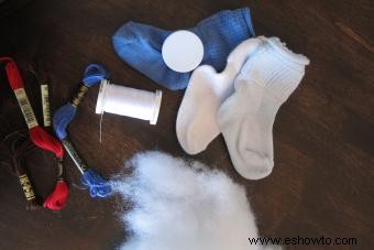 Instrucciones para hacer un calcetín sonajero para bebés