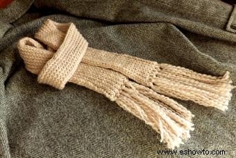 Patrón de bufanda tejida en telar