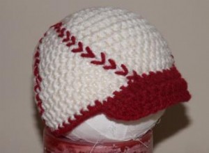 Patrón Fácil de Gorro de Béisbol al Ganchillo para Bebés Recién Nacidos