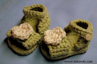 Sandalias de crochet para bebé