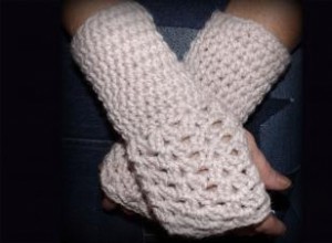 Patrón de crochet de guantes sin dedos