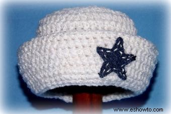 Cómo tejer un gorro de marinero redondo a crochet