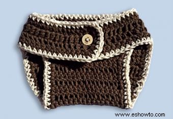 Patrón para cubrir pañales a crochet