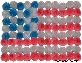 Artesanías con la bandera estadounidense para niños