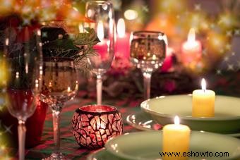 Decoraciones navideñas para la mesa