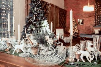 Decoraciones navideñas para la mesa