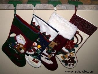 Calcetines navideños de fieltro