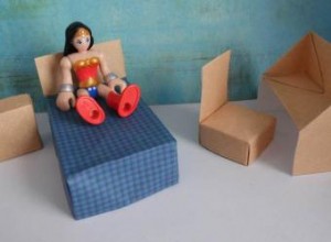 Muebles de casa de muñecas de papel para hacer