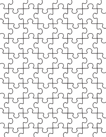 Plantilla imprimible de piezas de rompecabezas